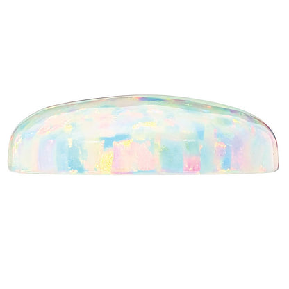 Edelstein Imitat Weiß Opal 5x3mm Oval Cabochon