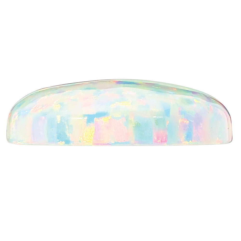 Edelstein Imitat Weiß Opal 9x7mm Oval Cabochon