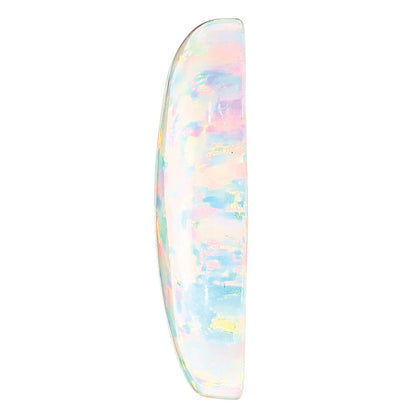 Edelstein Imitat Weiß Opal 12x10mm Oval Cabochon