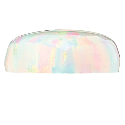 Edelstein Imitat Weiß Opal 10x7mm Tropfen Cabochon
