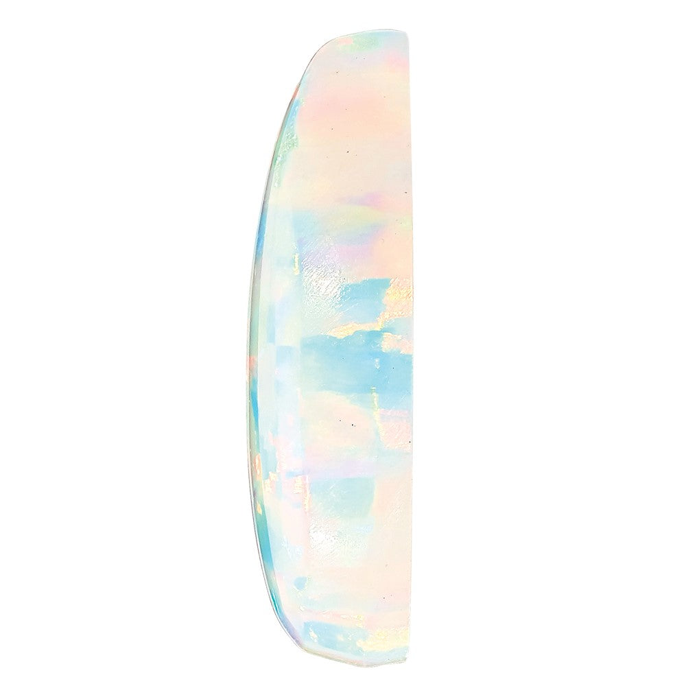 Edelstein Imitat Weiß Opal 10x7mm Tropfen Cabochon