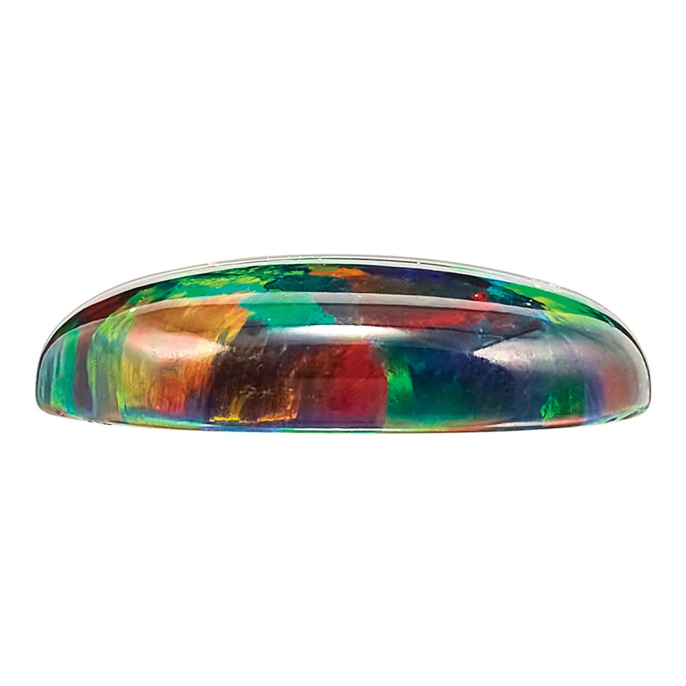 Edelstein Imitat Schwarz Opal 7mm Rund