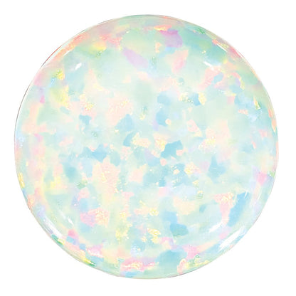 Edelstein Imitat Weiß Opal 8mm Rund