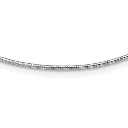 14K Weißgold 1.4mm Rund Omega
