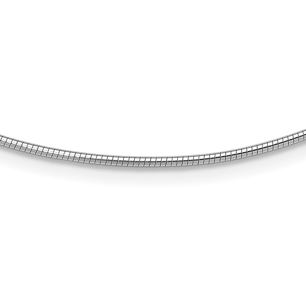 14K Weißgold 1.4mm Rund Omega