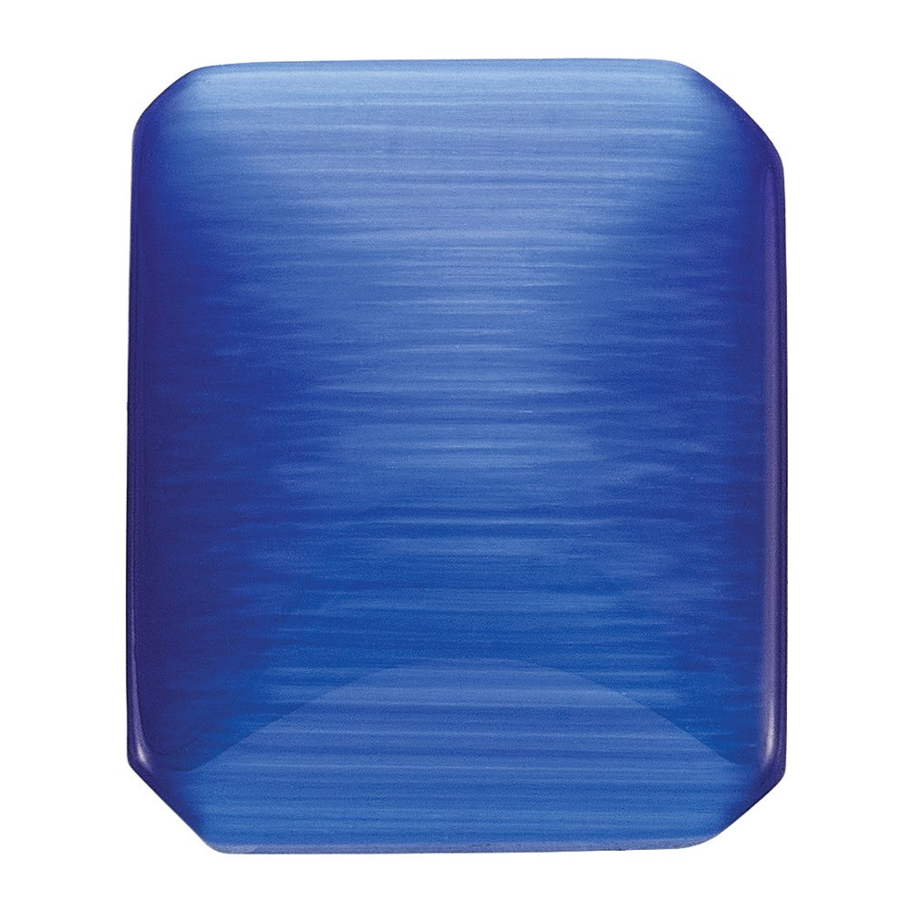 Edelstein 12x10 Smaragdschliff Says Blau Catseye
