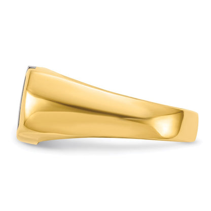 14K Gelbgold Ring mit schwarzem Onyx
