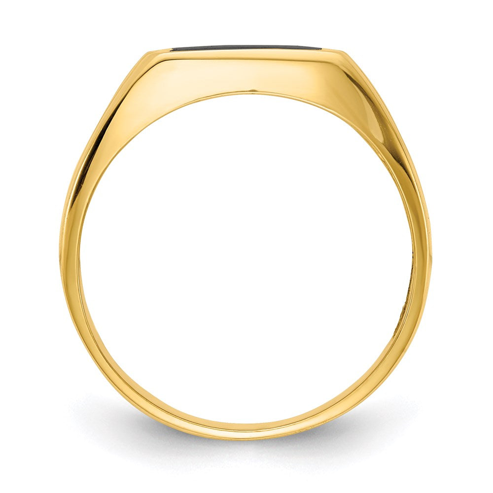 14K Gelbgold Ring mit schwarzem Onyx