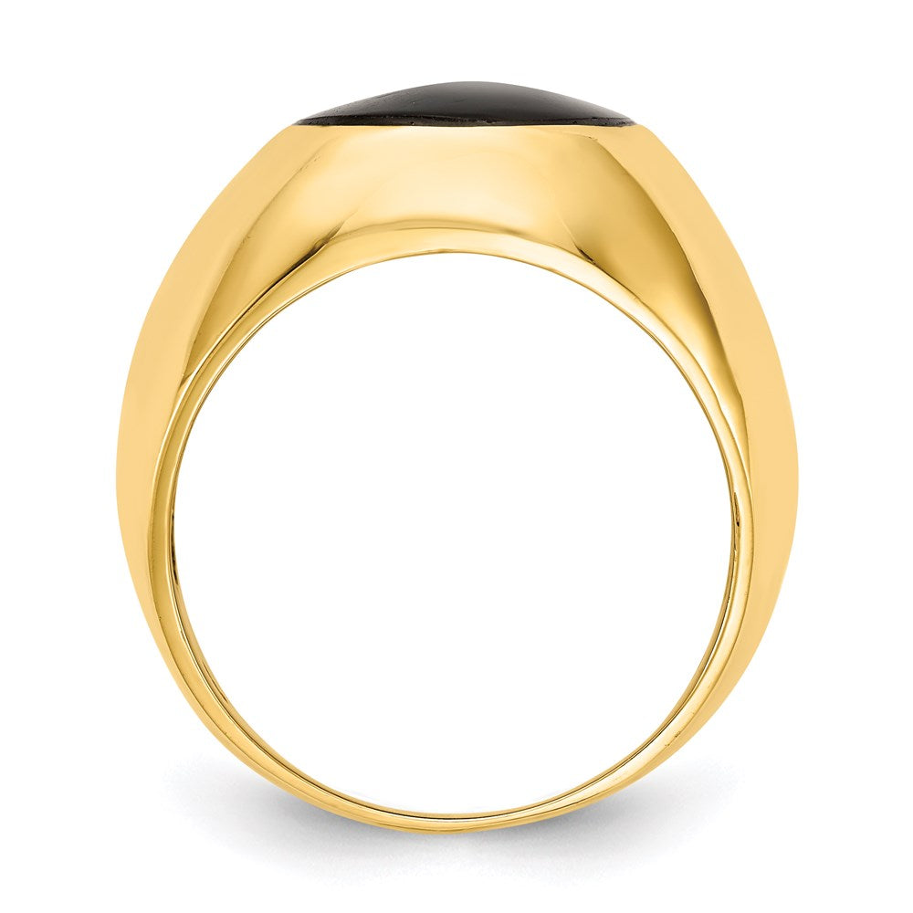 14K Gelbgold Herren-Ring mit Onyx