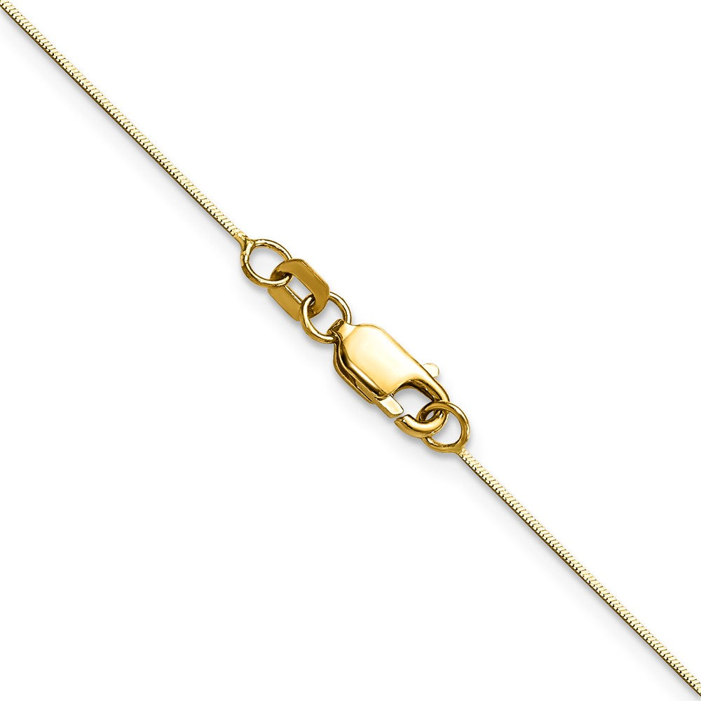 14K Gelbgold.5mm Octagonal Schlange mit Karabinerverschluss Halskette