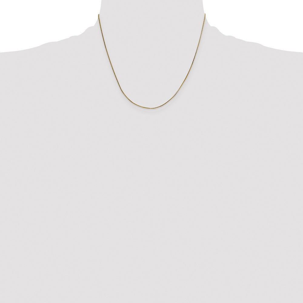 14K Gelbgold.5mm Octagonal Schlange mit Karabinerverschluss Halskette