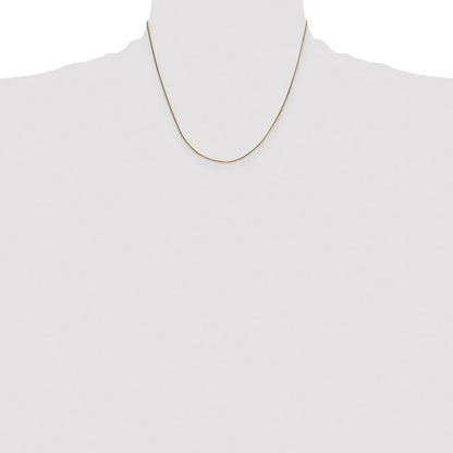 14K Gelbgold.5mm Octagonal Schlange mit Karabinerverschluss Halskette