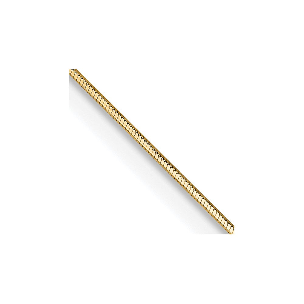 14K Gelbgold.5mm Octagonal Schlange mit Karabinerverschluss Halskette