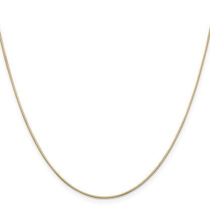 14K Gelbgold.6mm Octagonal Schlange mit Karabinerverschluss Halskette