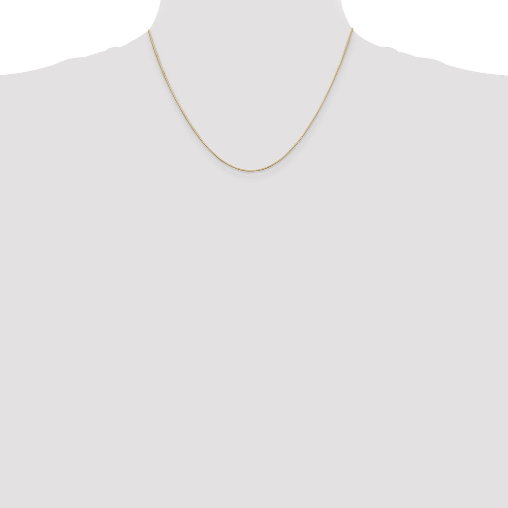 14K Gelbgold.6mm Octagonal Schlange mit Karabinerverschluss Halskette