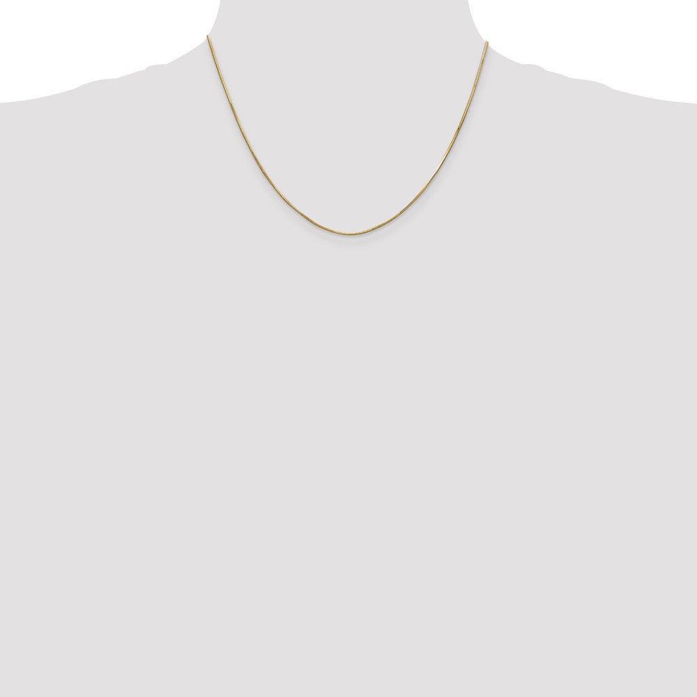 14K Gelbgold.8mm Octagonal Schlange mit Karabinerverschluss Halskette