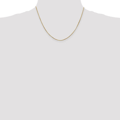 14K Gelbgold.8mm Octagonal Schlange mit Karabinerverschluss Halskette