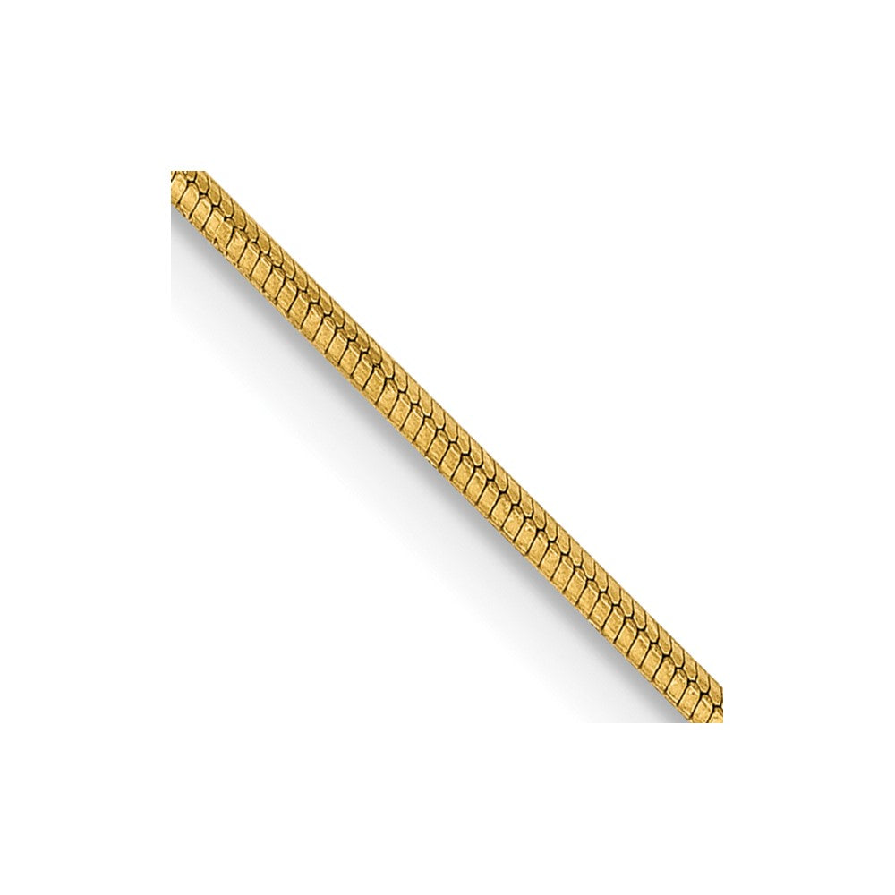 14K Gelbgold.8mm Octagonal Schlange mit Karabinerverschluss Halskette