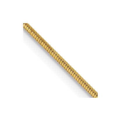 14K Gelbgold.8mm Octagonal Schlange mit Karabinerverschluss Halskette