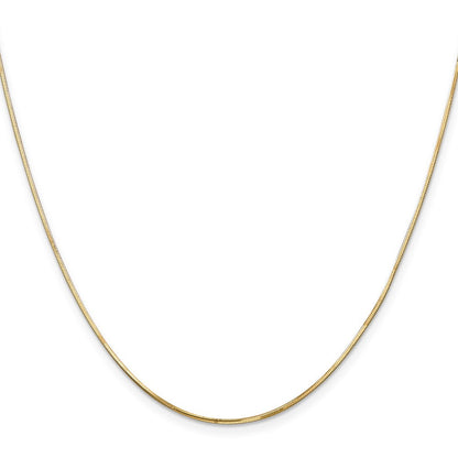 14K Gelbgold.9mm Octagonal Schlange mit Karabinerverschluss Halskette