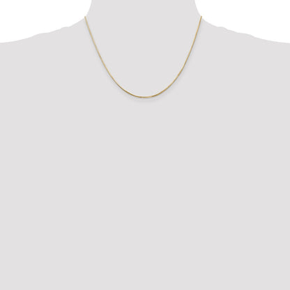 14K Gelbgold.9mm Octagonal Schlange mit Karabinerverschluss Halskette