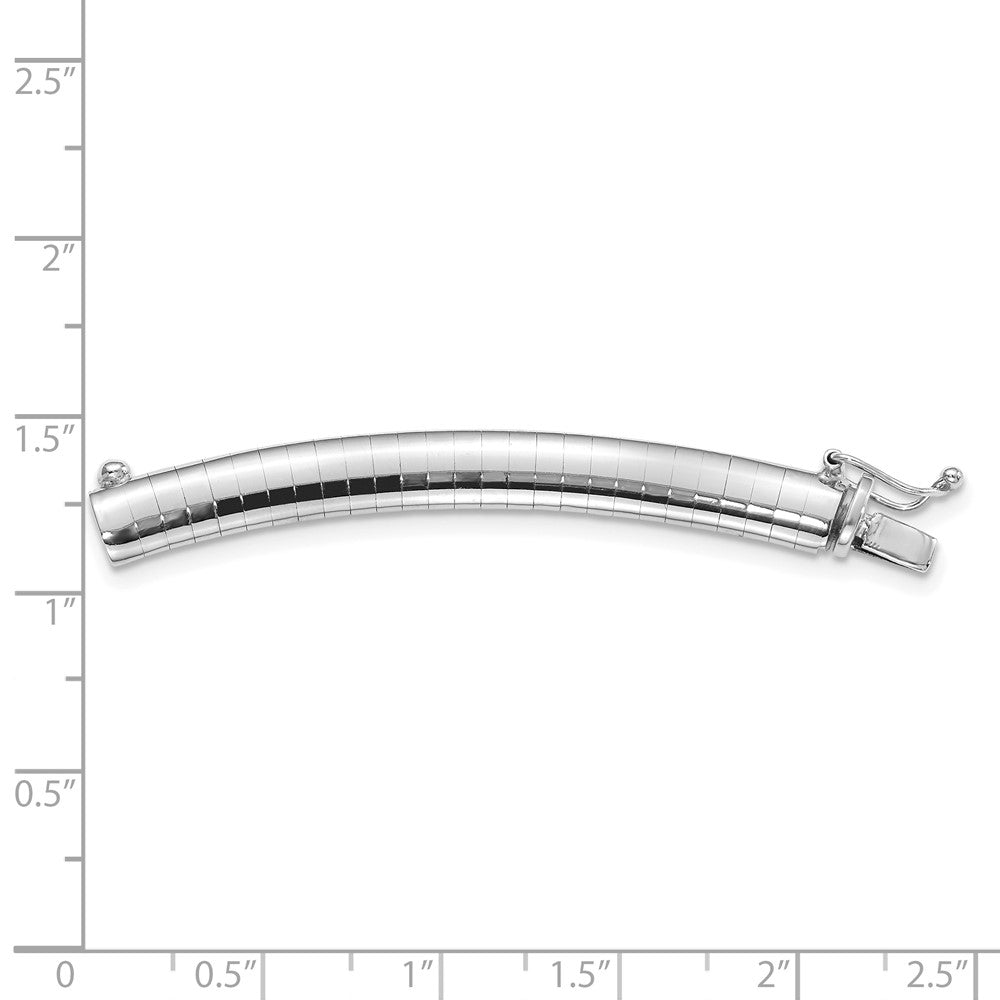 14K Weißgold 6mm Kuppel Omega Verlängerung For Halskette