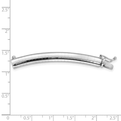 14K Weißgold 6mm Kuppel Omega Verlängerung For Halskette