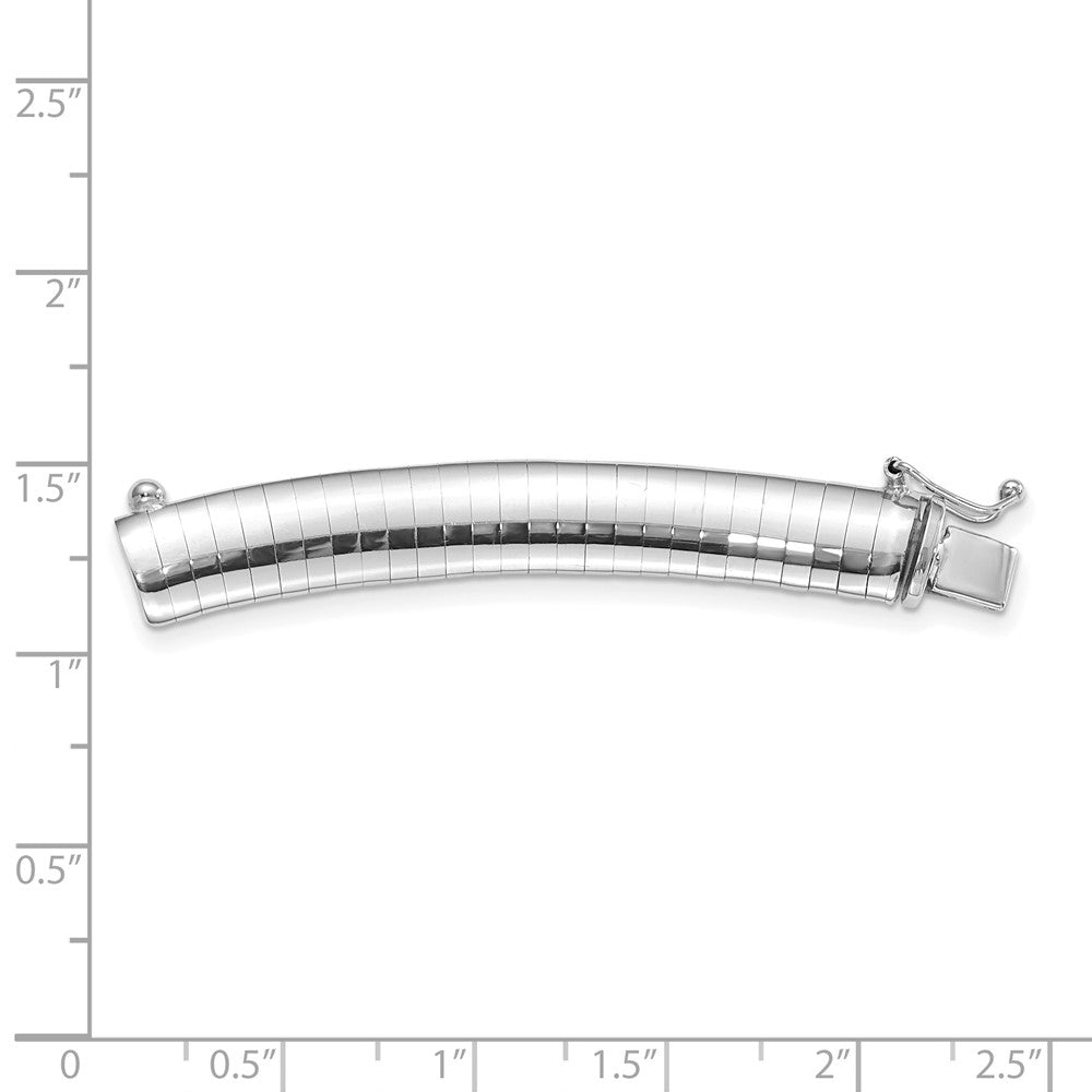 14K Weißgold 8mm Kuppel Omega Verlängerung For Halskette