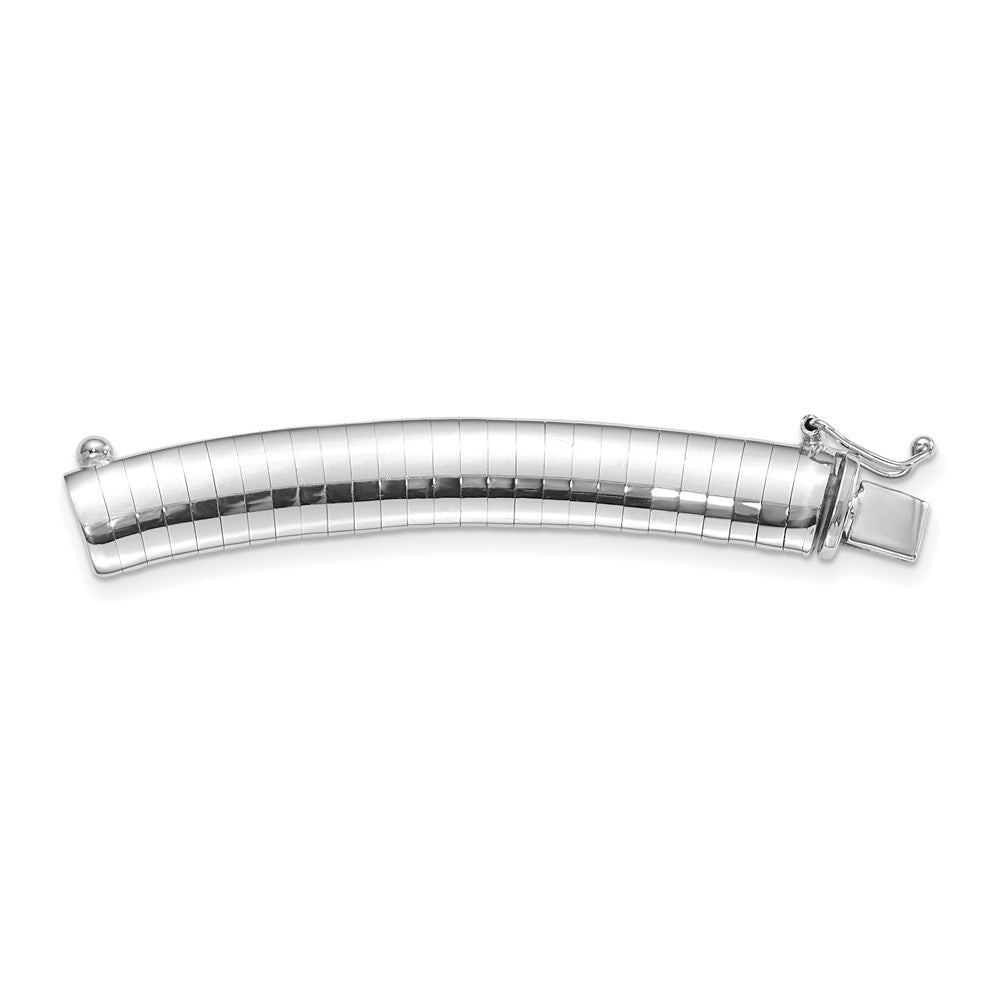14K Weißgold 8mm Kuppel Omega Verlängerung For Halskette