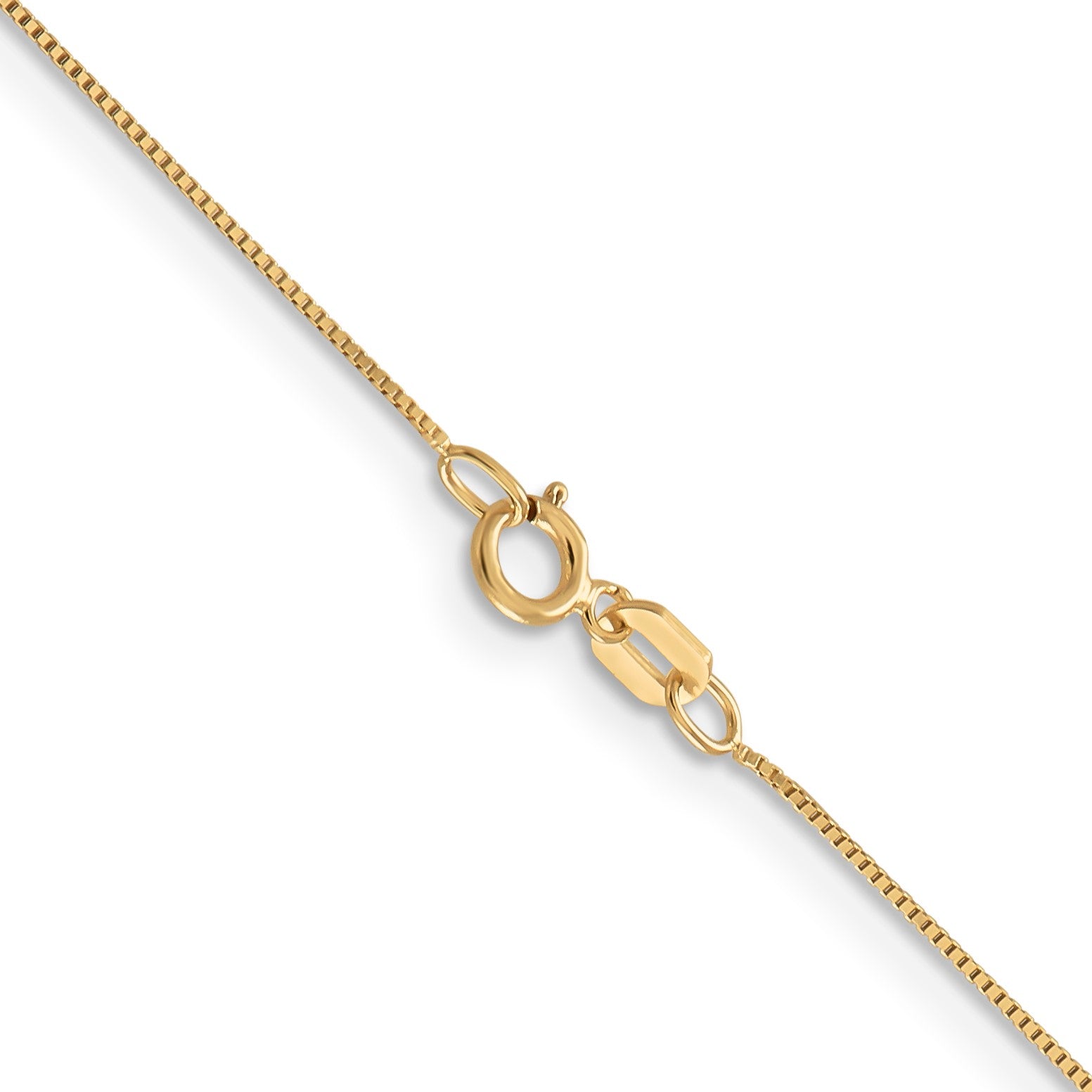 14K Gelbgold.5mm Venezianer mit Federring Verschluss Kette Kinder Halskette