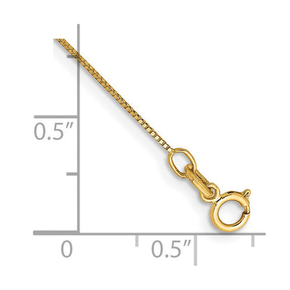 14K Gelbgold.5mm Venezianer mit Federring Verschluss Kette Fußkettchen