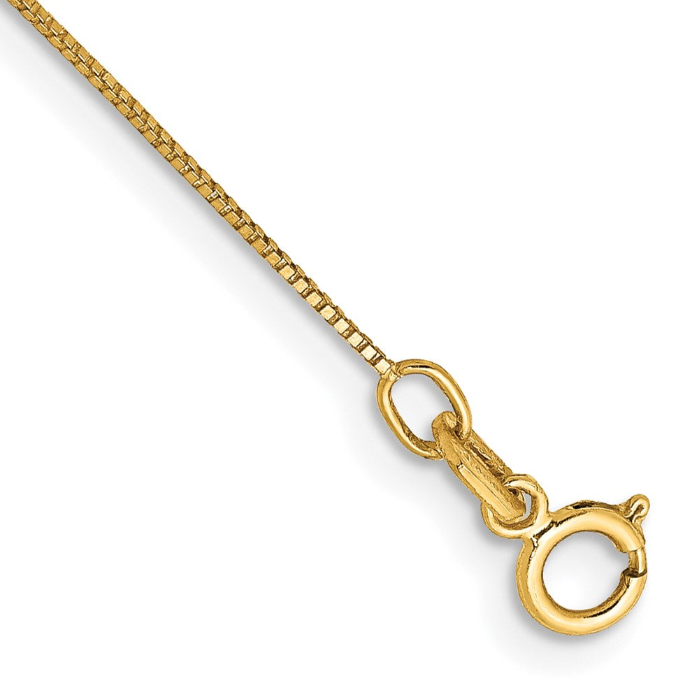 14K Gelbgold.5mm Venezianer mit Federring Verschluss Kette Fußkettchen