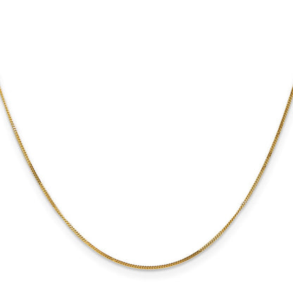 14K Gelbgold.9mm Panzer mit Federring Verschluss Anhänger Halskette