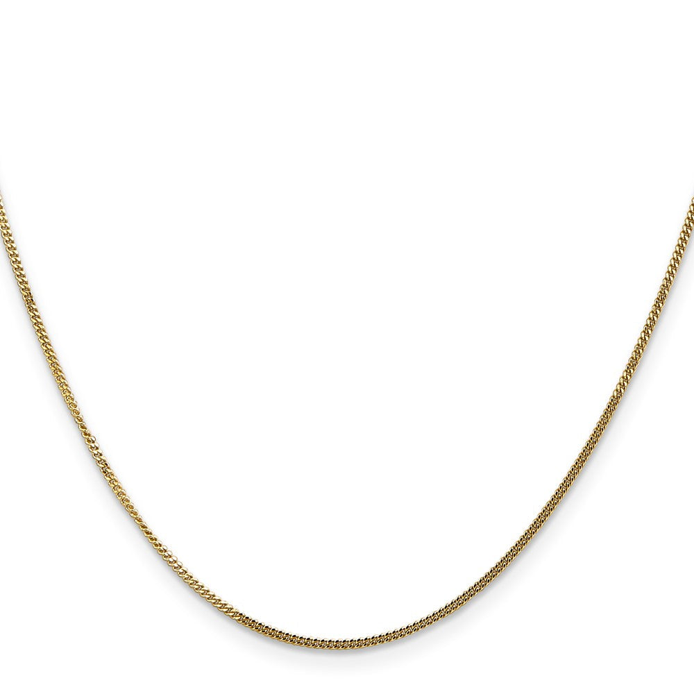 14K Gelbgold 1.4mm Panzer mit Federring Verschluss Anhänger Halskette