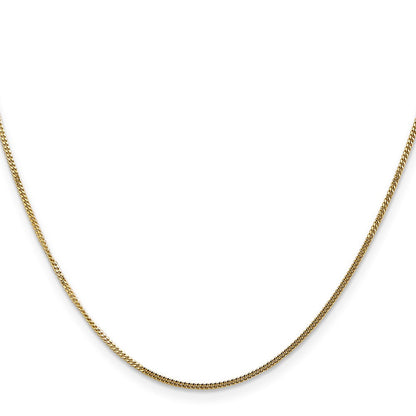 14K Gelbgold 1.4mm Panzer mit Federring Verschluss Anhänger Halskette