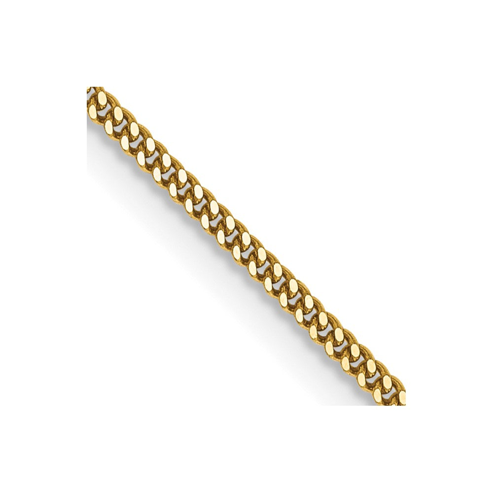 14K Gelbgold 1.4mm Panzer mit Federring Verschluss Anhänger Halskette
