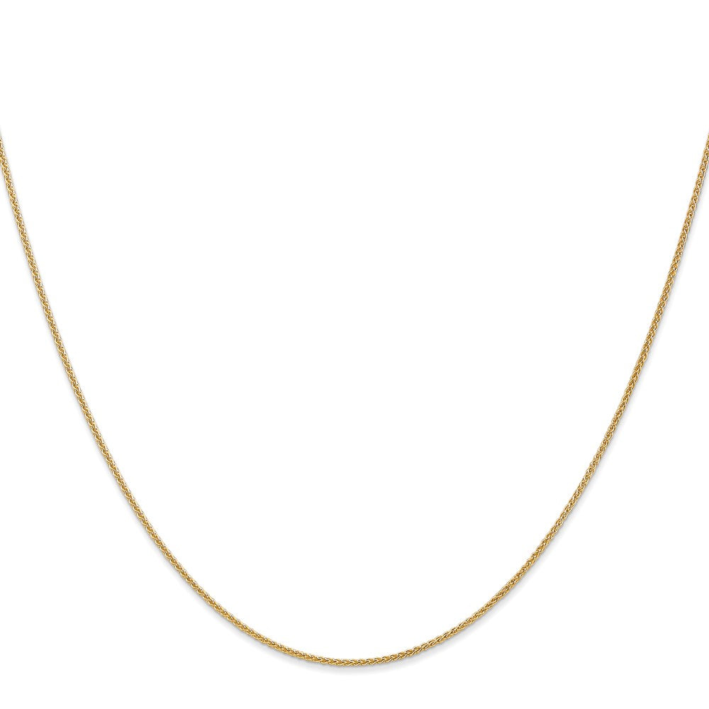 14K Gelbgold 1.05mm Ährenkette mit Karabinerverschluss Kette Kinder Halskette