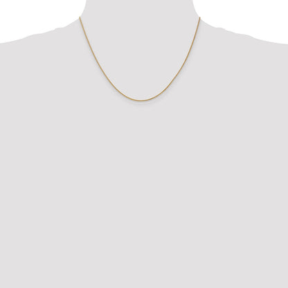14K Gelbgold 1.05mm Ährenkette mit Karabinerverschluss Halskette