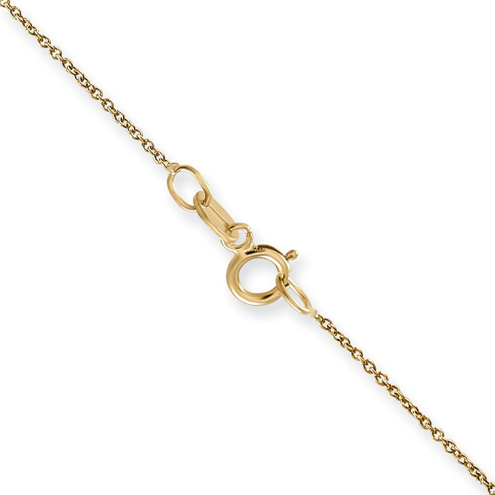 14K Gelbgold.75mm Rund Offen Glieder Ankerkette Halskette