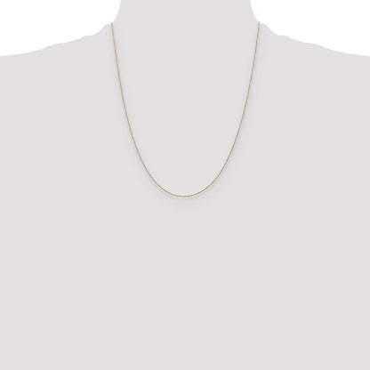 14K Gelbgold.75mm Rund Offen Glieder Ankerkette Halskette