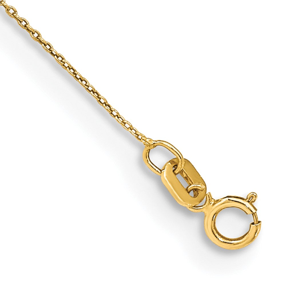 14K Gelbgold.75mm Ankerkette mit Federring Verschluss Kette Fußkettchen