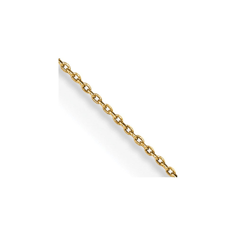 14K Gelbgold.75mm Rund Offen Glieder Ankerkette Kette Kinder Halskette