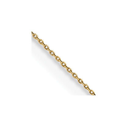 14K Gelbgold.75mm Rund Offen Glieder Ankerkette Halskette