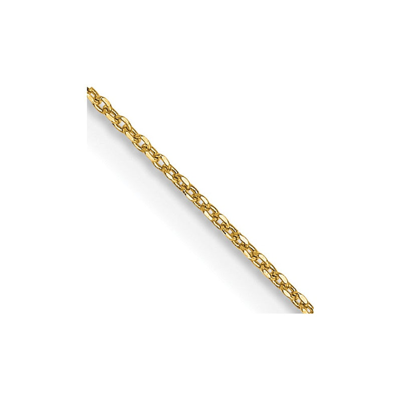 14K Gelbgold.6mm Diamantiert Rund Offen Glieder Ankerkette Kette Kinder Halskette