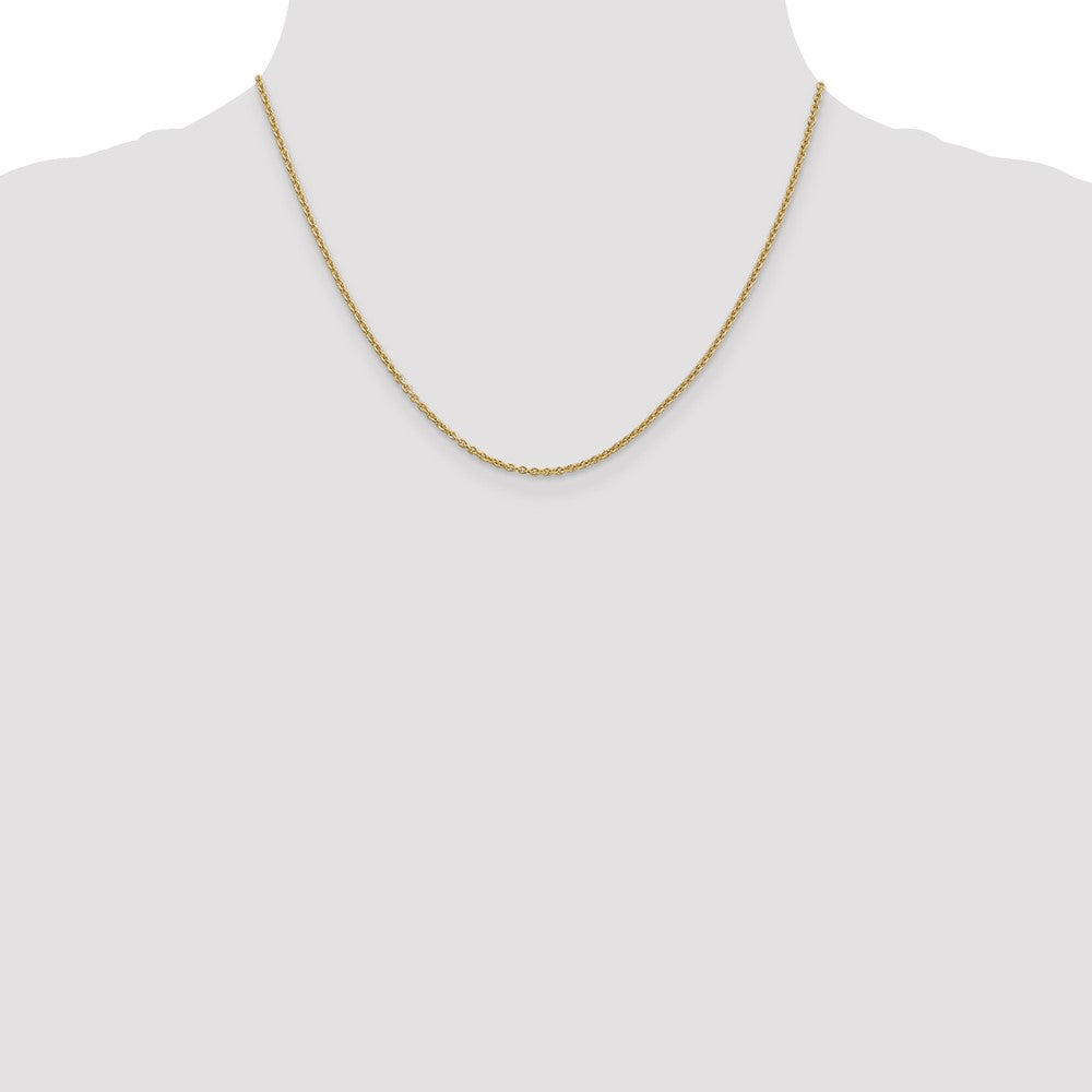 14K Gelbgold 1.8mm Forzantine Ankerkette mit Karabinerverschluss Halskette
