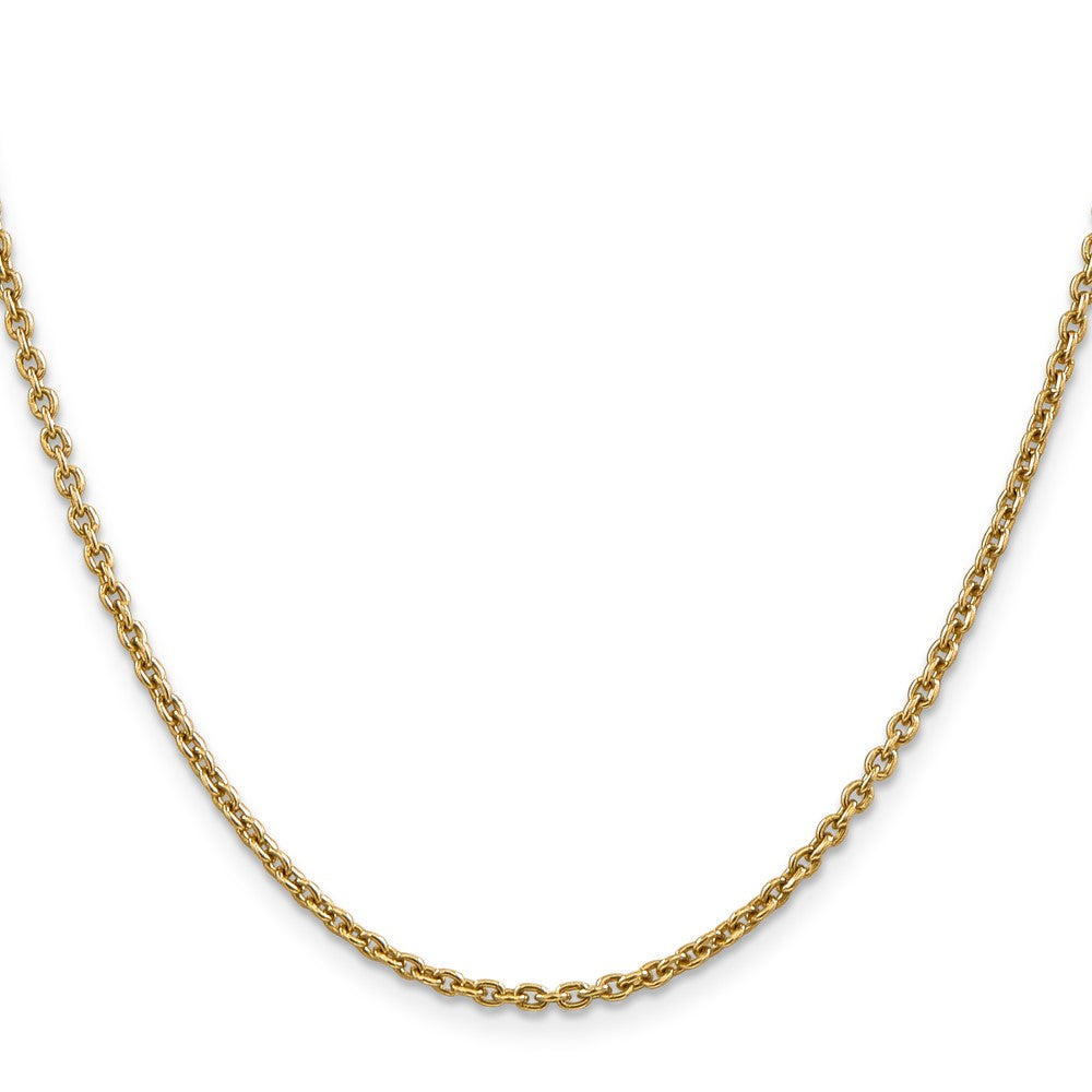 14K Gelbgold 2.2mm Forzantine Ankerkette mit Karabinerverschluss Halskette