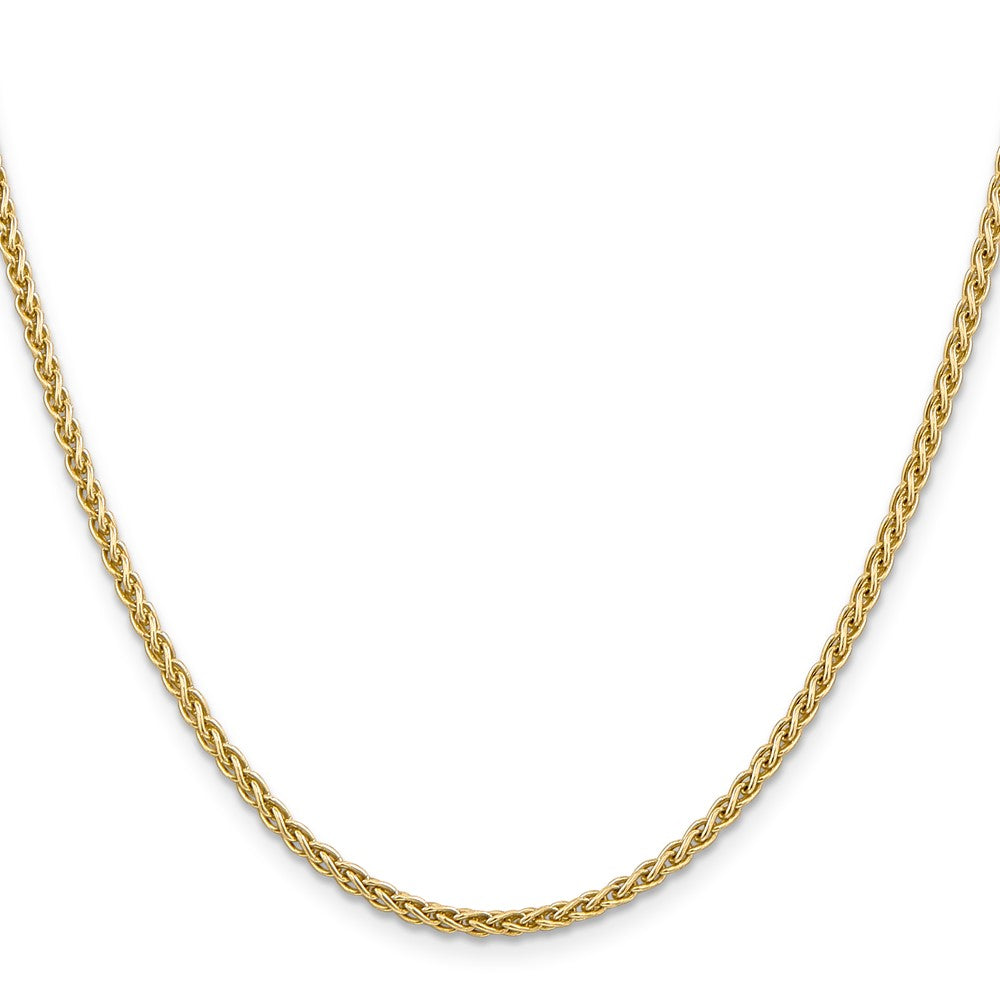 14K Gelbgold 2.8mm Ährenkette mit Karabinerverschluss Halskette