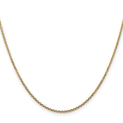 14K Gelbgold 1.45mm Massiv Diamantiert Ankerkette mit Karabinerverschluss Halskette