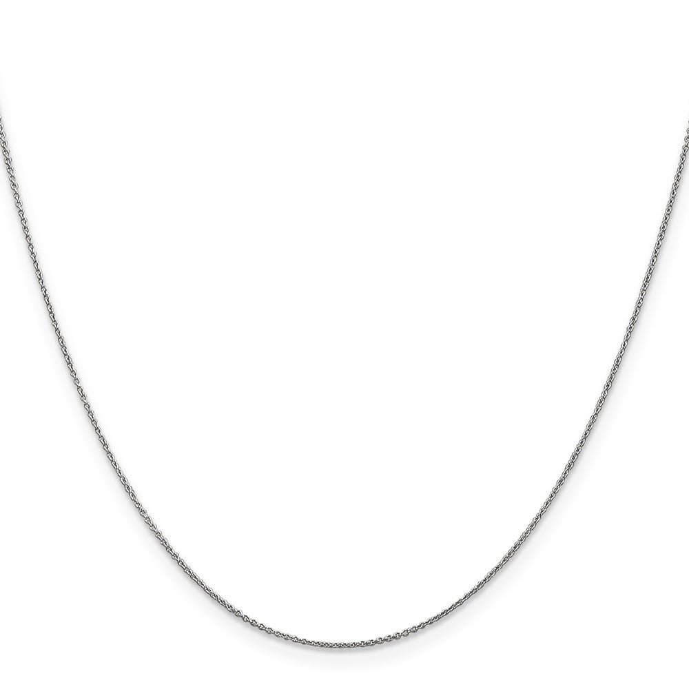 14K Weißgold.75mm Ankerkette mit Federring Verschluss Anhänger Halskette
