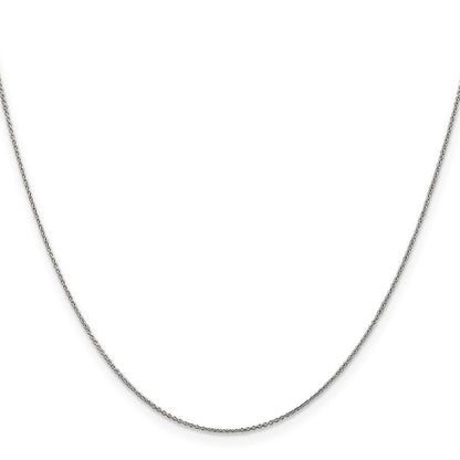 14K Weißgold.75mm Ankerkette mit Federring Verschluss Anhänger Halskette